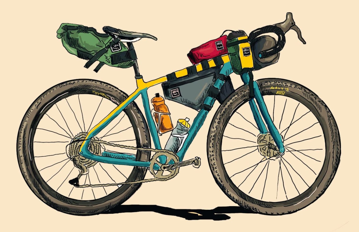 Bicicleta con bolsos Urcu Bags